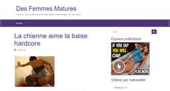 Desktop Screenshot of desfemmesmatures.com